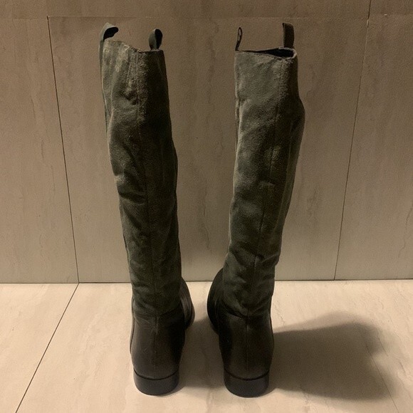 BDG Women Size 8 Gray Leather Suede Knee High Riding Boots Equestrian Casual - Picture 4 of 12